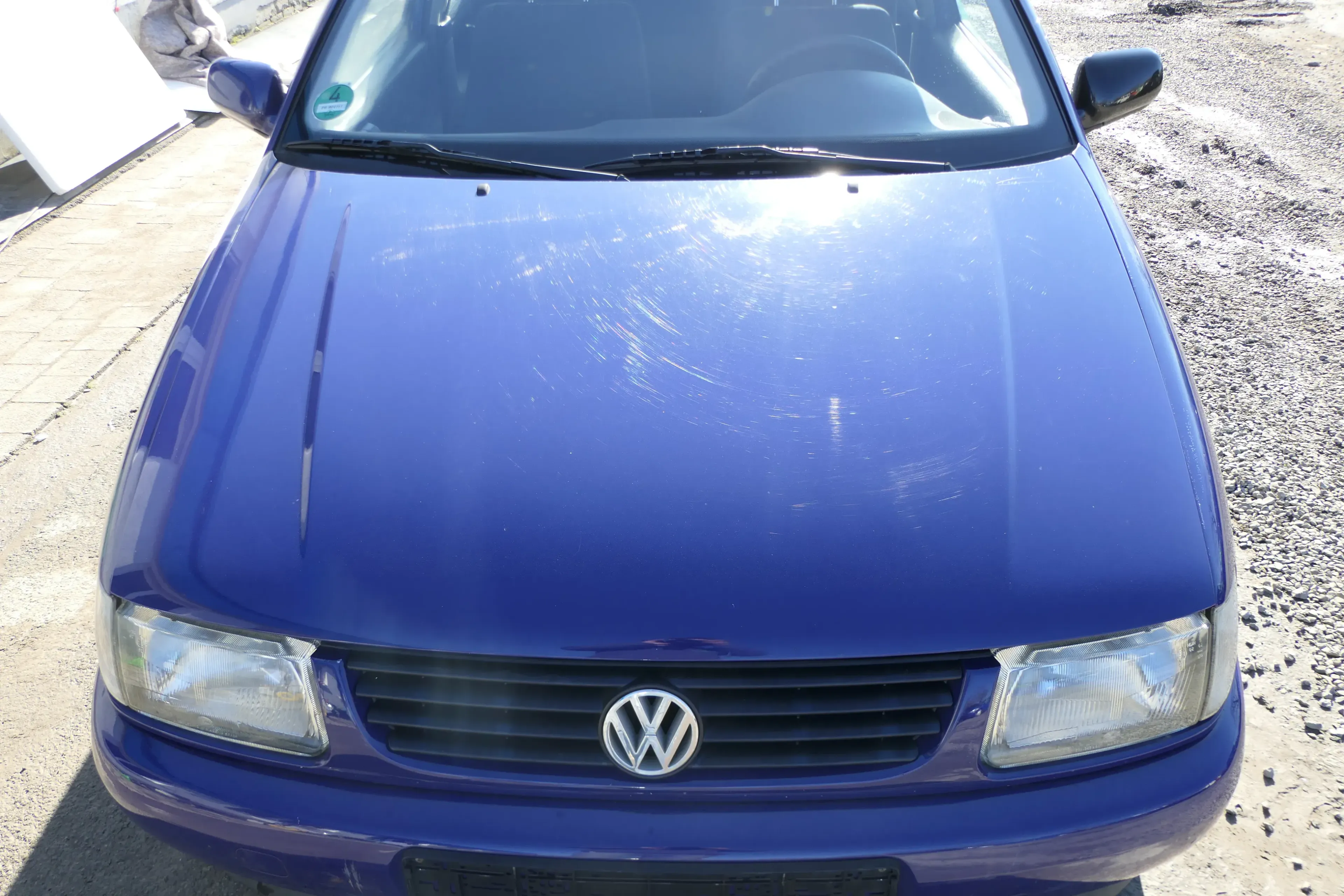 VW Polo 6N Motorhaube Frontklappe Haube vorne Klappe blau LD5D - Bild 1