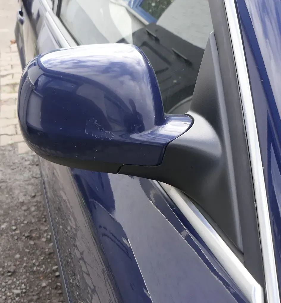VW Passat 3B 3BG elektrischer Spiegel Außenspiegel rechts Glas blau LB5N - Bild 1