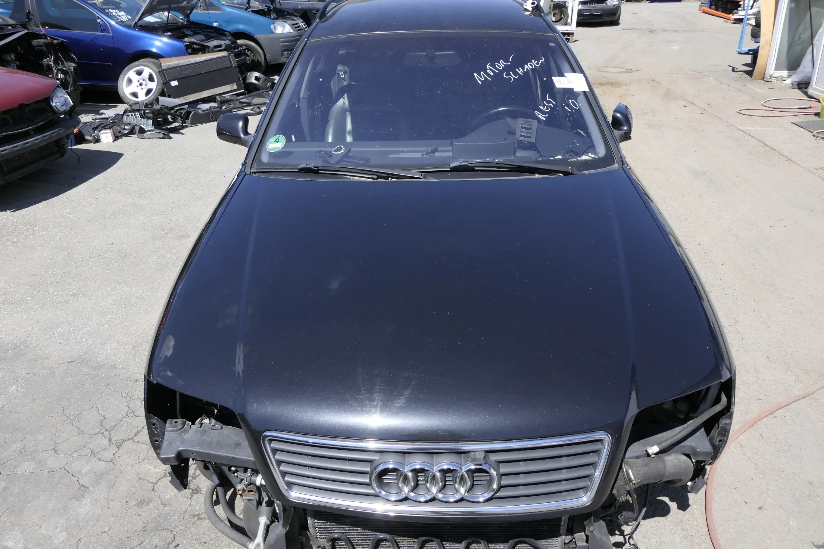 Audi A6 4B Motorhaube Klappe vorne (passend bis ca. Anfang 2002) schwarz LZ9W - Bild 1