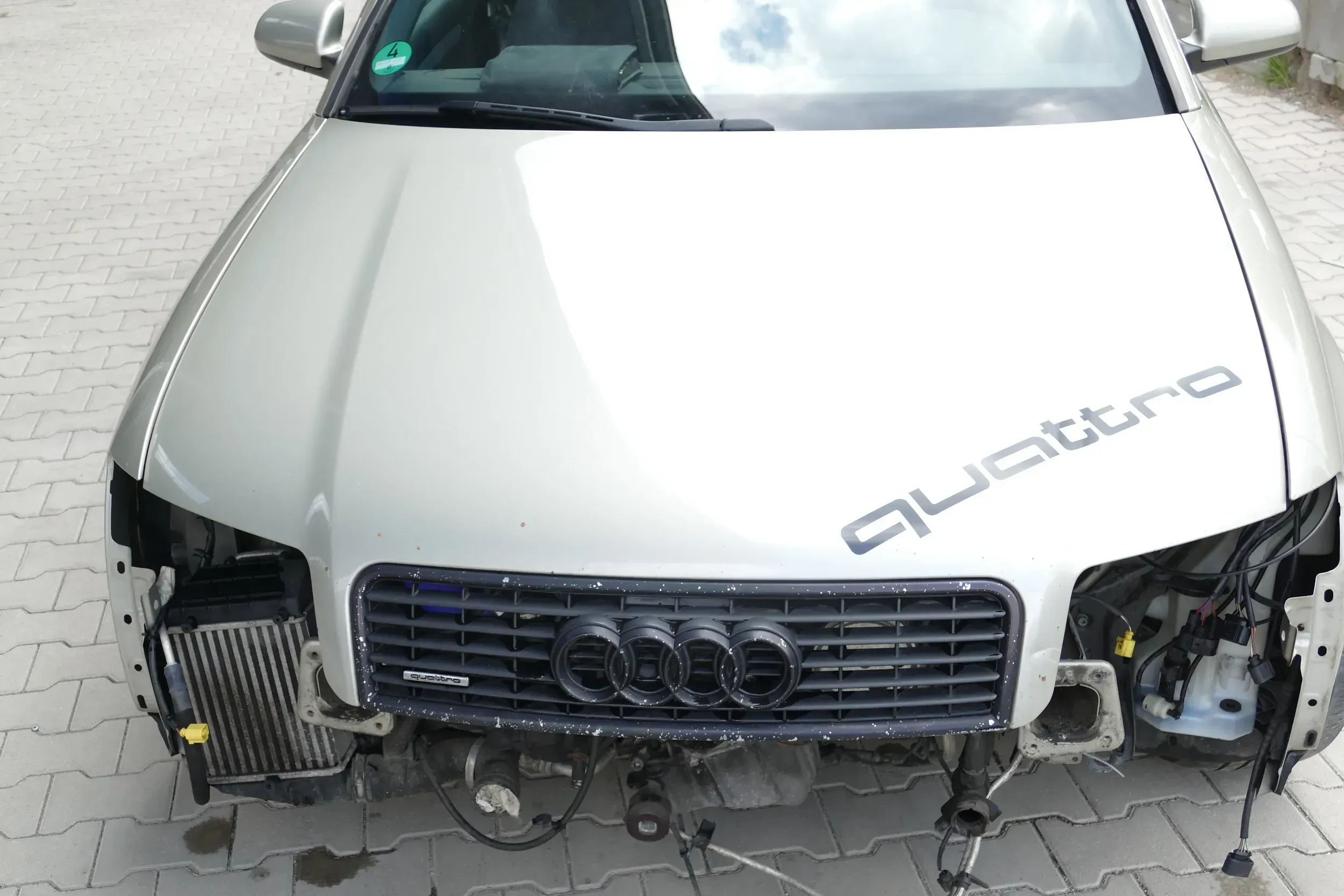 Audi A4 B6 8E Motorhaube Haube Klappe gelb beige LY1X - Bild 1