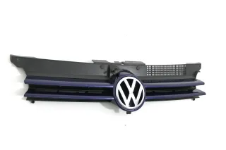 VW Golf 4 Grill Kühlergrill VW Zeichen Logo blau LB5N - Bild 3