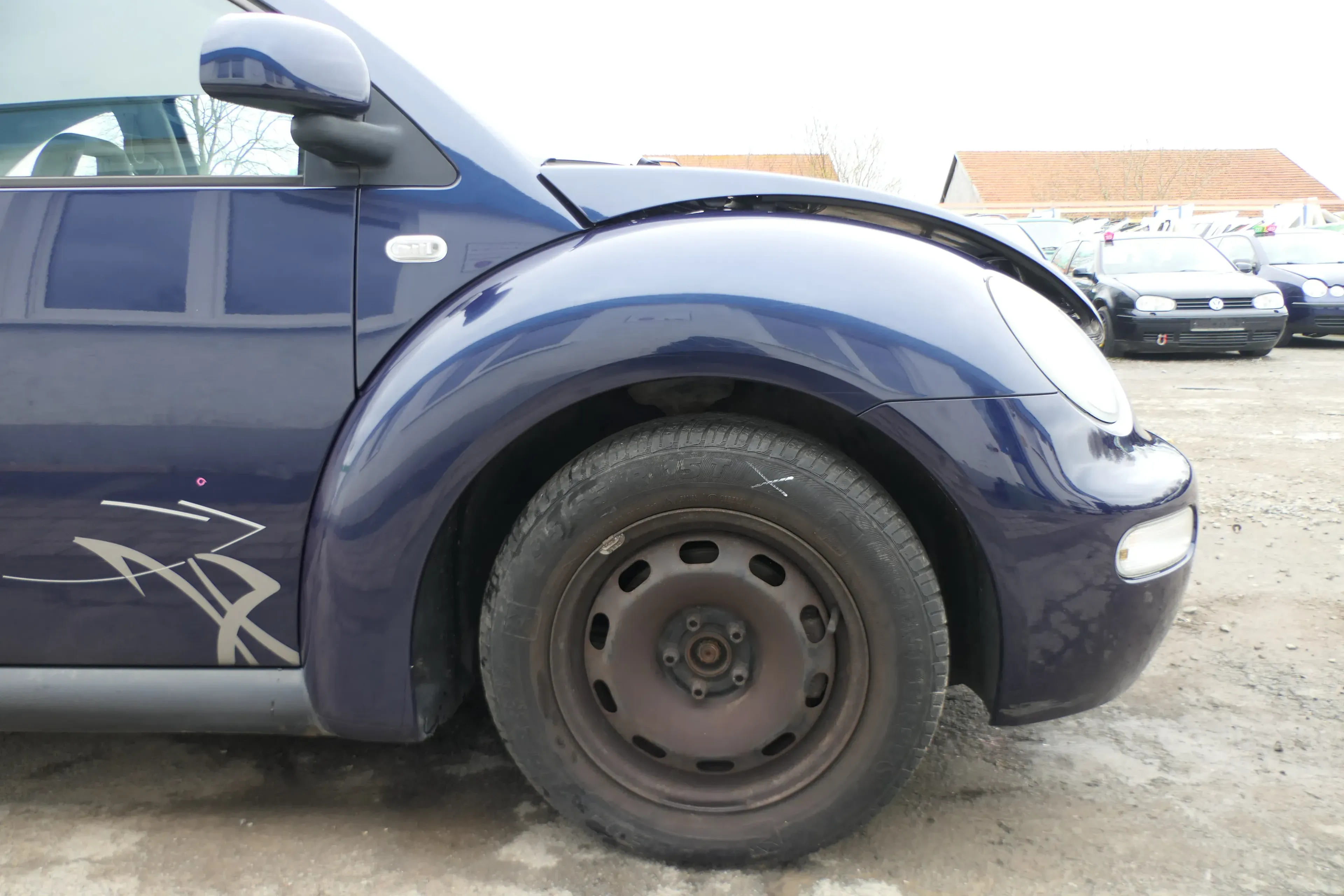 VW New Beetle 9C Kotflügel vorne rechts blau lila LG5T 1C0821104H - Bild 1