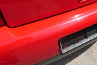 VW Lupo Stoßstange hinten Heckstoßstange Stoßfänger rot LP3G - Bild 6