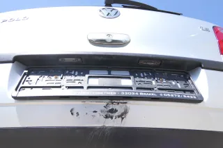 VW Polo 9N 9N3 Stoßstange Heckstoßstange hinten silber grau LA7W - Bild 10