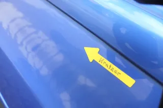 VW Polo 9N 9N3 Tür vorne links Fahrertür 4/5-Türer blau LA5M ohneAnbautei - Bild 9