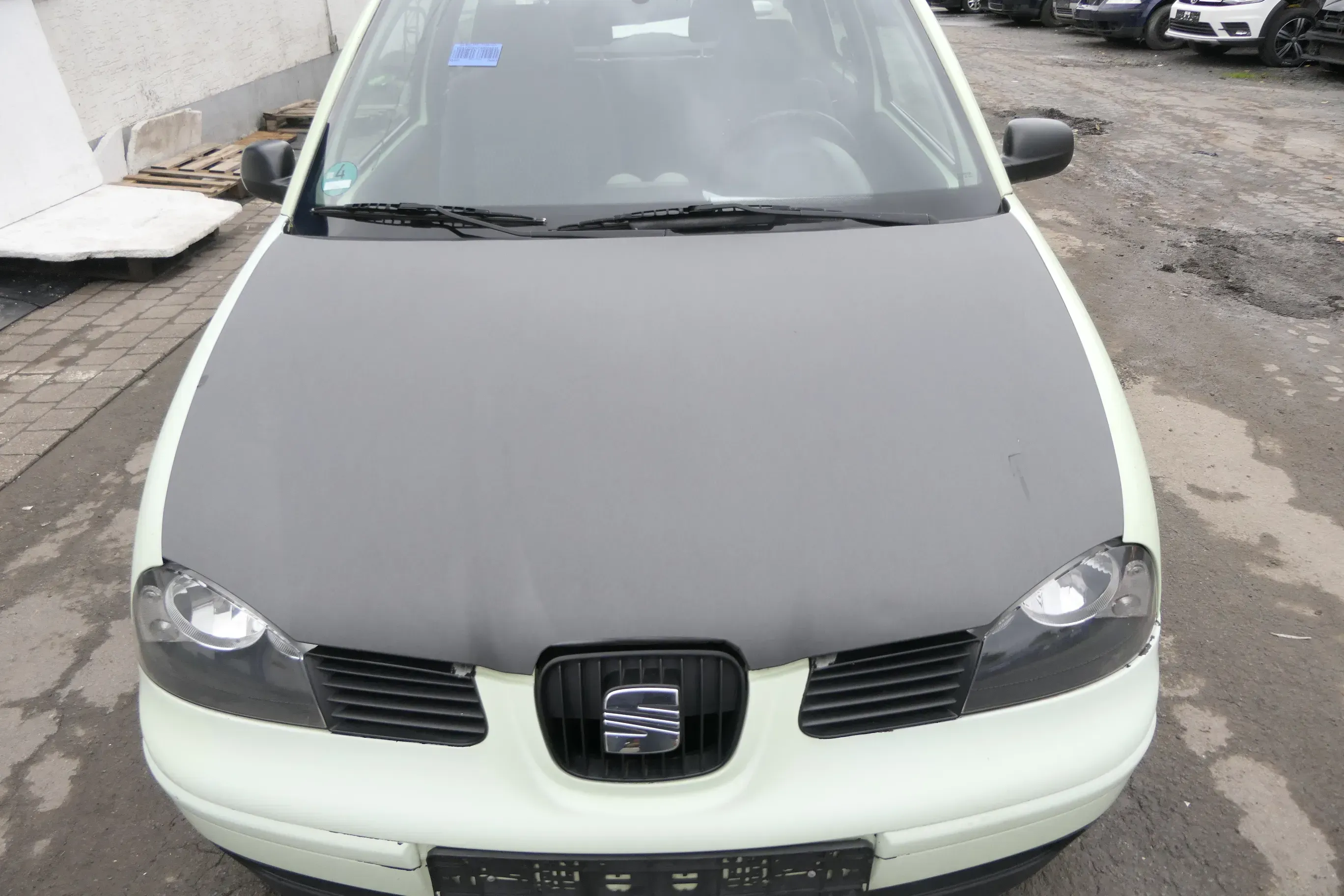 Seat Arosa 6H Facelift Motorhaube Haube Klappe vorne schwarz gelb LS1H - Bild 1