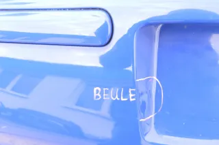 VW Polo 6N2 Stoßstange hinten Heckstoßstange Stoßfänger blau LA5C - Bild 2