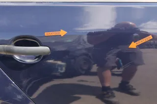 VW Golf 5 V 1K Tür nur das Türblatt hinten rechts 4/5-Türer blau LA5G perblau - Bild 4