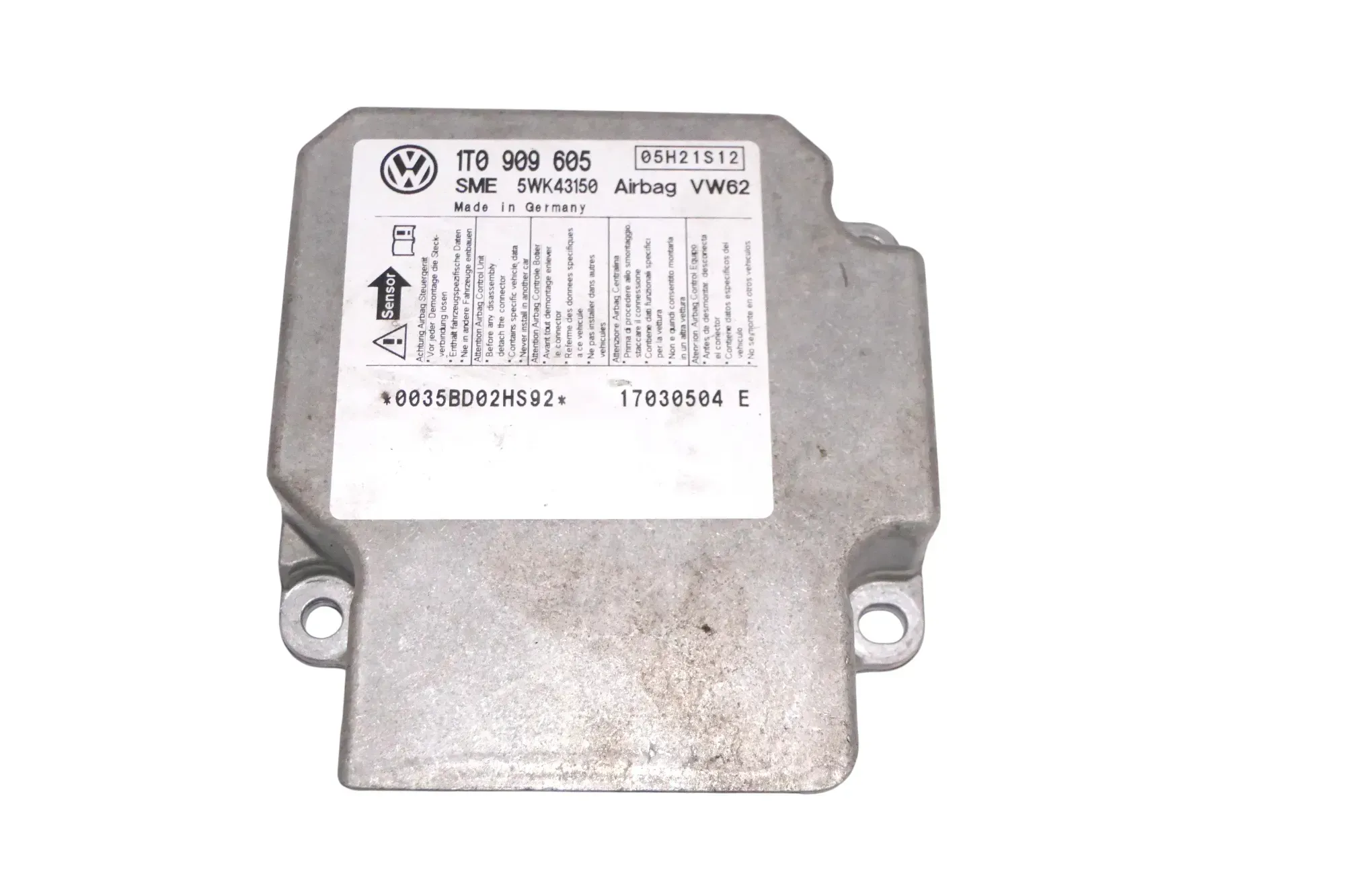 Touran Steuergerät Airbag Airbagsteuergerät 1T0909605 (05H21S12) 1T0909605C 002 - Bild 1