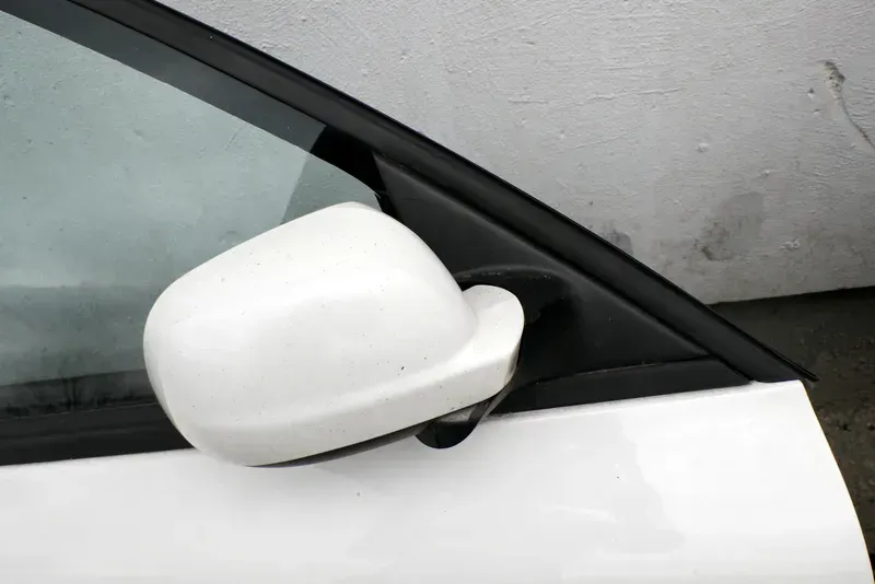 VW Passat 3B 3BG elektrischer Spiegel Außenspiegel rechts mit Glas weiß LB9A - Bild 1