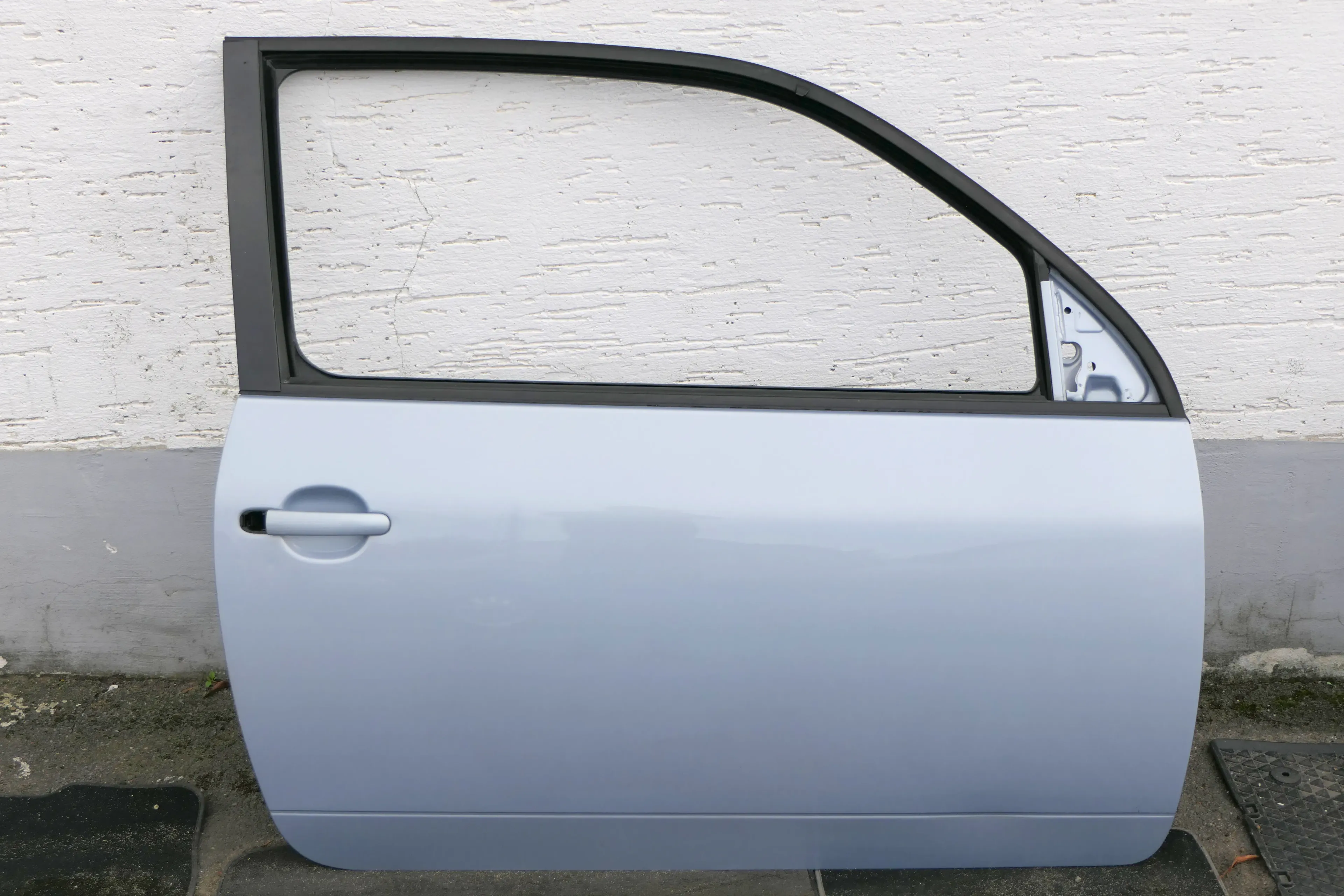 VW Lupo 6E 3L FSI Tür vorne rechts Beifahrertür grau blau LR7U (mechanis Fenster - Bild 1