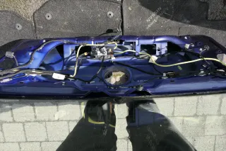VW Golf 5 V Heckklappe hinten Kofferraumklappe mit Scheibe blau LD5Q - Bild 2