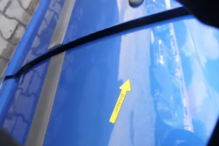 VW Touran 1T 1T3 Tür hinten links blau LA5X und Scheibe ohne Anbauteile - Bild 6