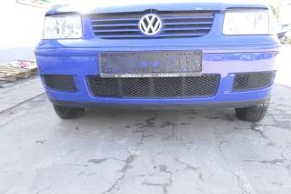 VW Polo 6N2 Stoßstange vorne Frontstoßstange Stoßfänger blau LA5C +Grill - Bild 1