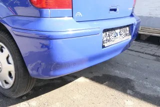 VW Polo 6N2 Stoßstange hinten Heckstoßstange Stoßfänger blau LA5C surf - Bild 6