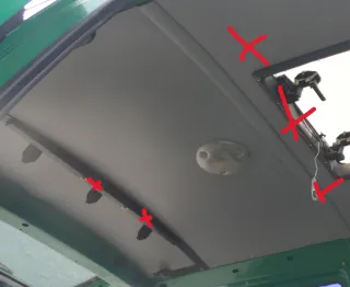 1x VW T4 Himmel Innenraum Decke Dachhimmel Dach oben hinten Kastenwagen Lampe - Bild 3