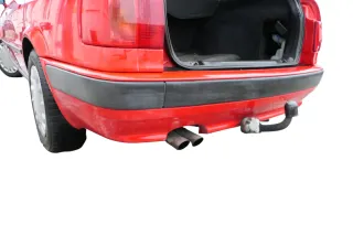 Audi 80 8C Kombi Avant Stoßstange hinten Spoiler rot LY3H - Bild 3