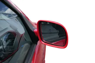 VW Polo 6N2 manueller Spiegel Außenspiegel links außen rot LP3G + Glas - Bild 1