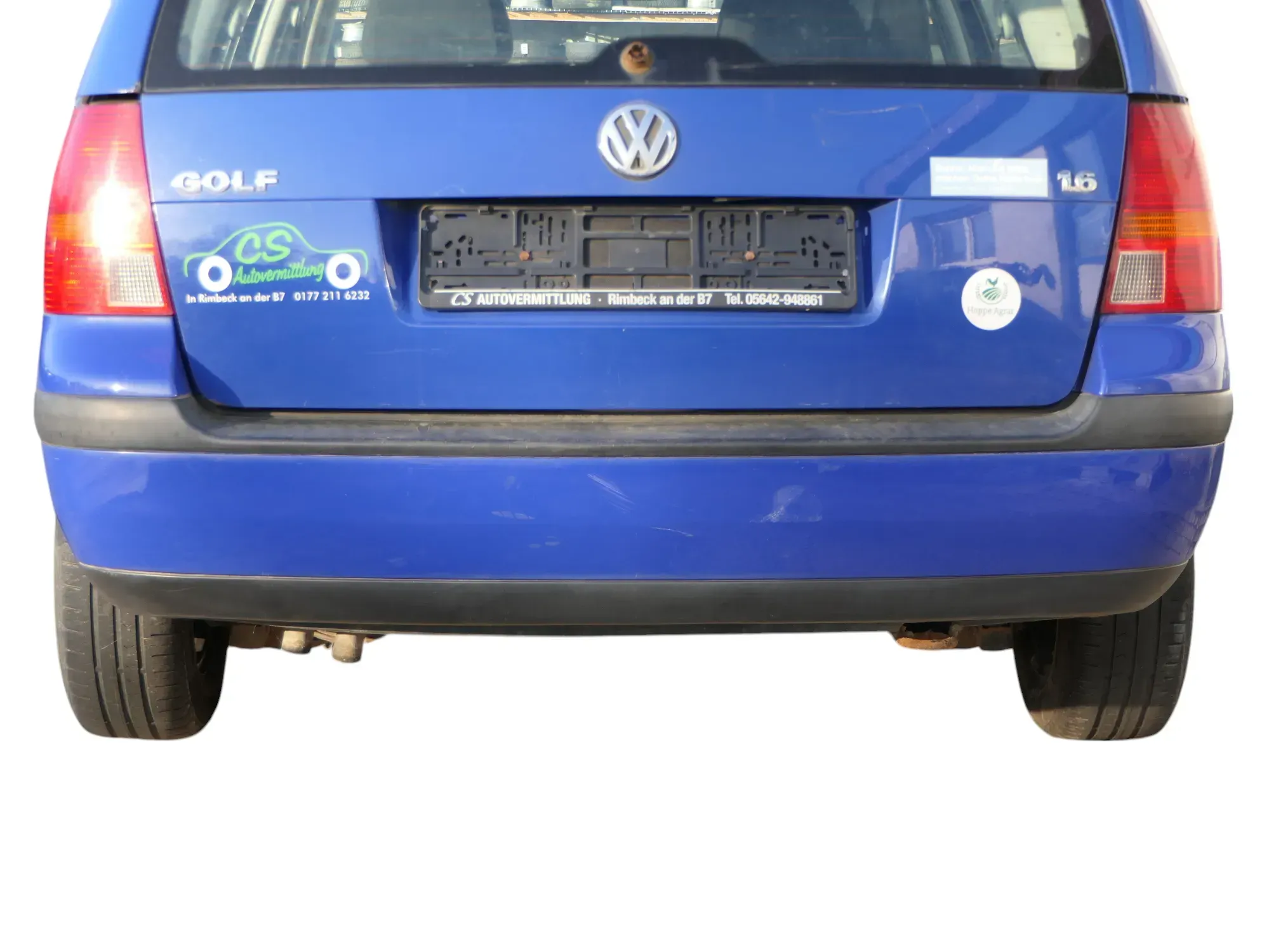 VW Golf 4 Bora Kombi Stoßstange hinten Heckstoßstange Stoßfänger blau LA5C - Bild 1