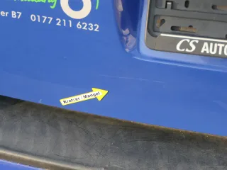 Golf 4 Bora Kombi Variant Heckklappe Klappe Scheibe hinten blau LA5C ohne Anbaut - Bild 10