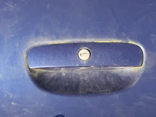 VW Polo 9N 9N3 Griff Heckkklappe Heckklappengriff blau LB5N Öffner - Bild 1