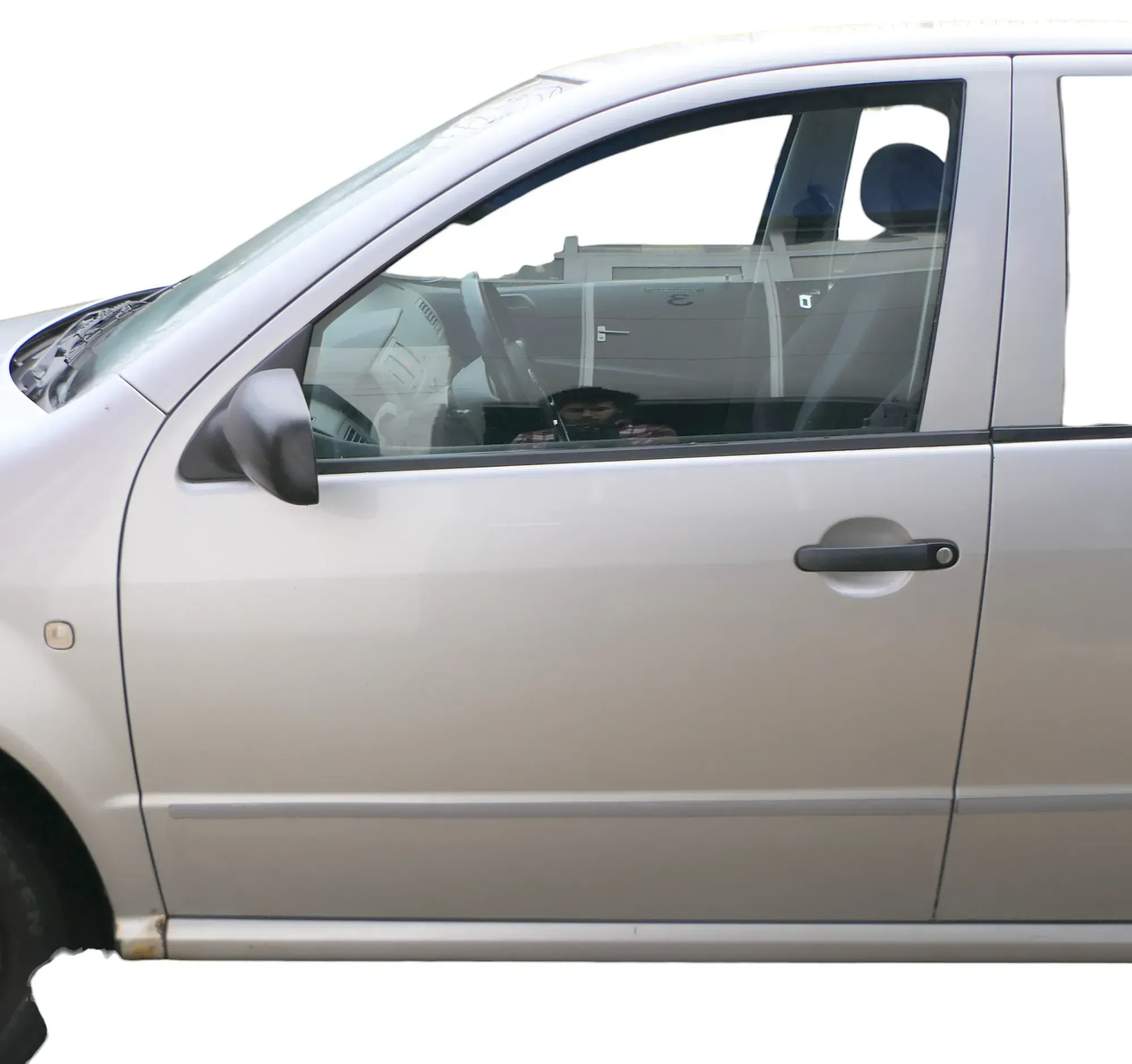 Fabia 6Y Kombi + Limousine Tür vorne links Fahrertür grau LF7T silber ohneAnba - Bild 1