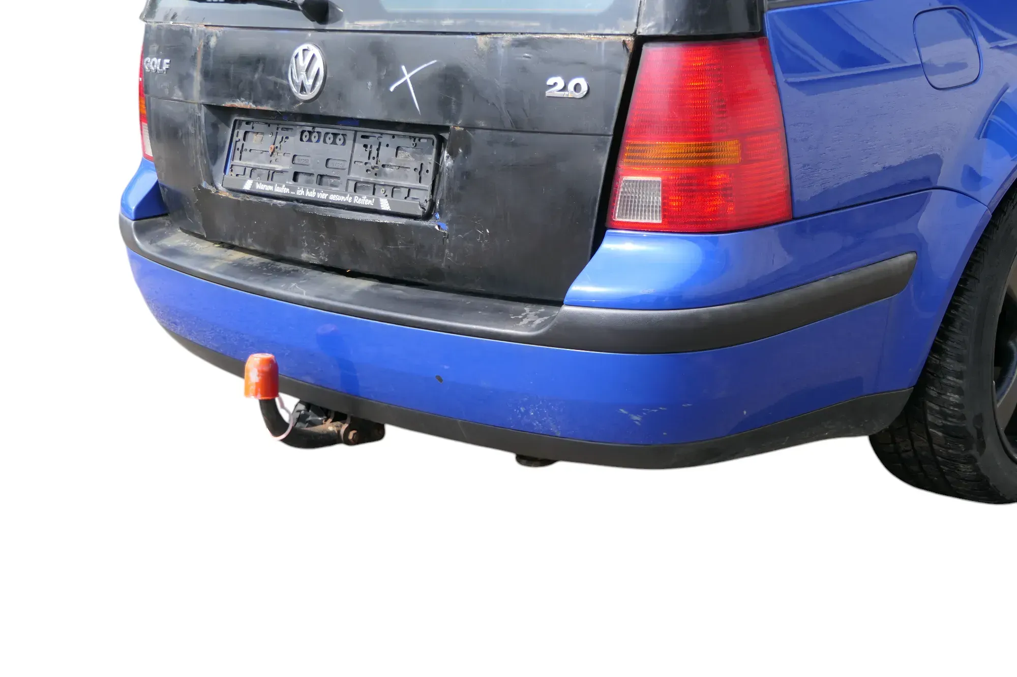 VW Golf 4 Bora Kombi Stoßstange hinten Heckstoßstange Stoßfänger blau LW5Z - Bild 1