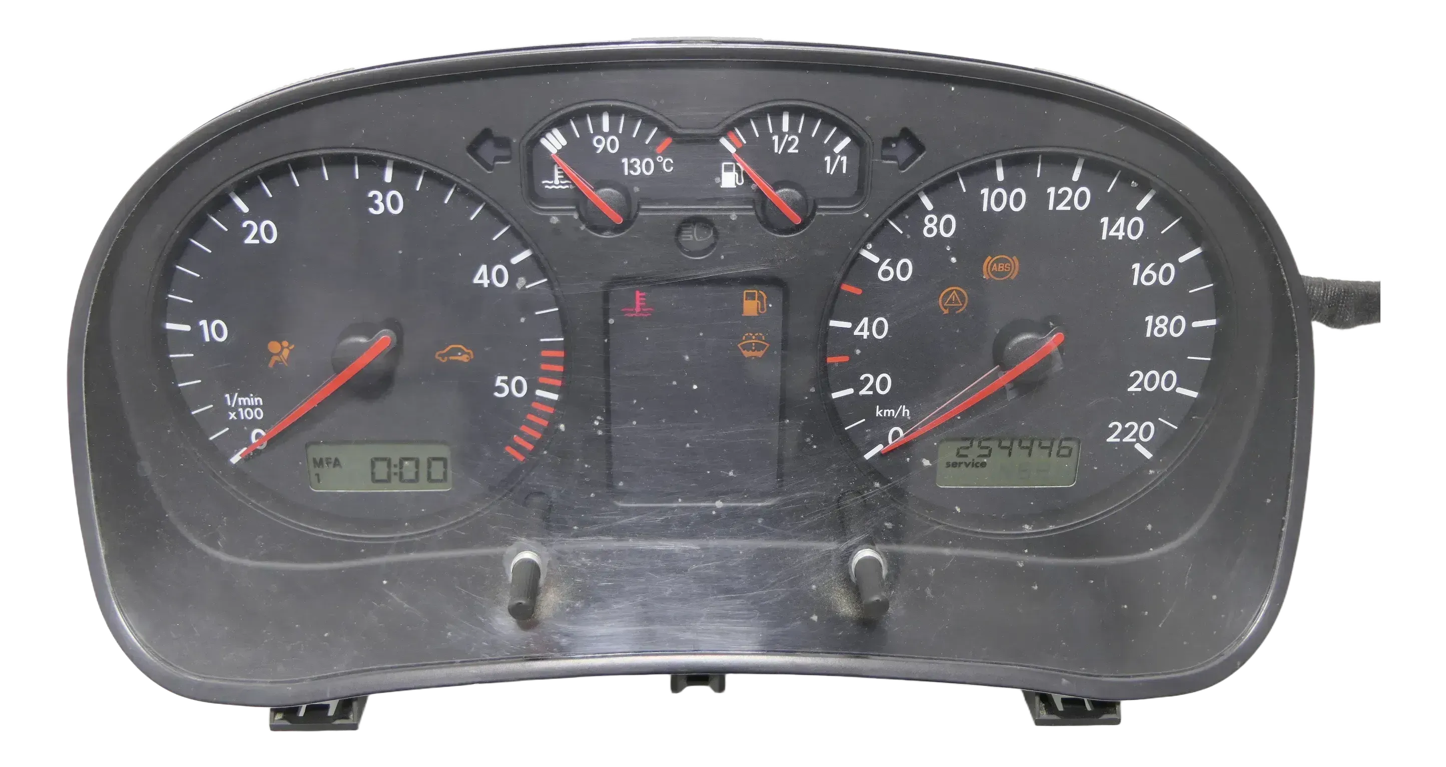VW Golf 4 Tacho Tachometer Kombiinstrument 254.000km 1J0919881D 1,9 TDI 66kw 81 - Bild 1