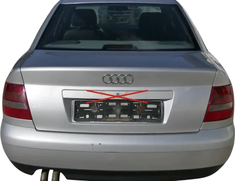 A4 B5 Limousine Facelift Heckklappe Klappe hinten Facelift silber LY7W ohneAnba