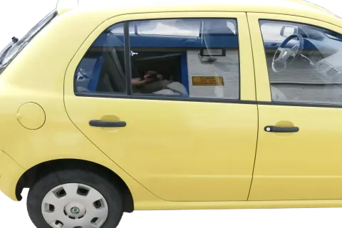 Skoda Fabia 6Y Limousine Schrägheck Tür hinten rechts gelb LF1R