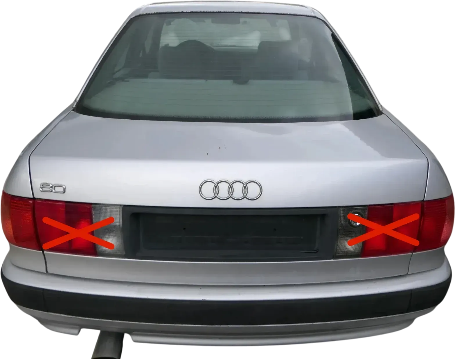 Audi 80 Heckklappe hinten Klappe Kofferraumklappe Limousine grau LY7T ohneAnbaut - Bild 1