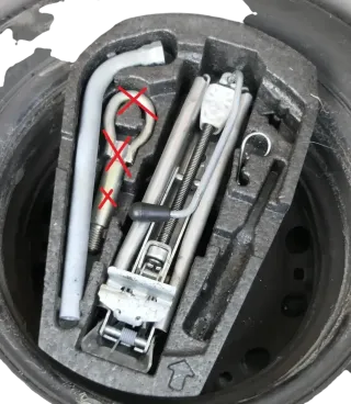 VW Polo 6R 6C 9N Bordwerkzeug Wagenheber Schlüssel Werkzeug Styropor Einlage - Bild 1