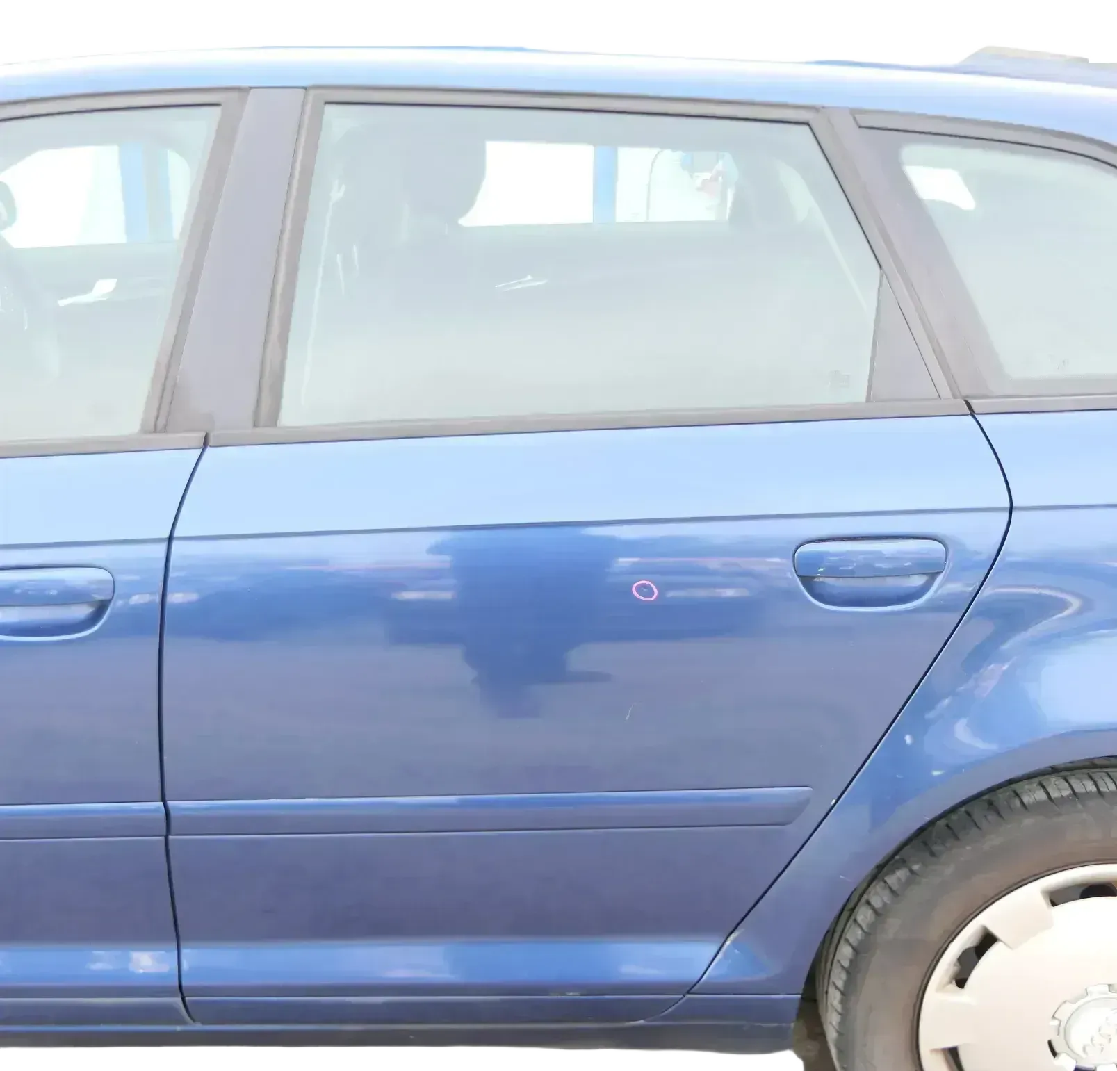 Audi A3 8P 4/5-Türer Tür hinten links Türblatt mit Rahmen blau LZ5C - Bild 1