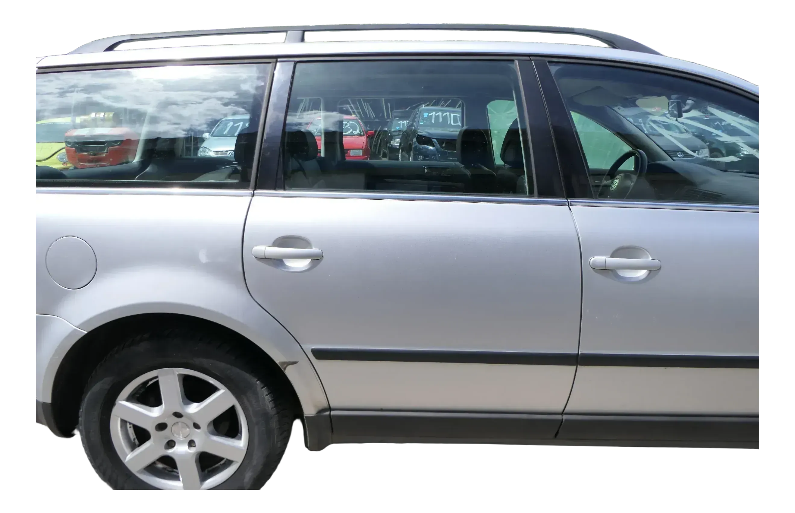 VW Passat 3B 3BG 3B6 Kombi Avant Tür hinten rechts mit Scheibe grau silber LB7Z - Bild 1