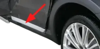 VW Passat 3C B7 NUR Zierleiste Leiste Abdeckung Tür unten hinten links Alltrack - Bild 1