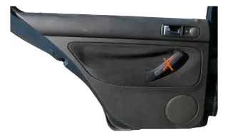 1x VW Golf 4 1J Limousine Türverkleidung Verkleidung Tür hinten links schwarz - Bild 1
