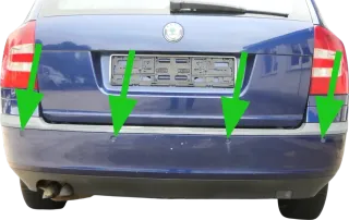 4x Skoda Ocatvia 1Z Leitungssatz Einparkhilfe mit Gebern PDC Parkhilfe blau LF5Q - Bild 1