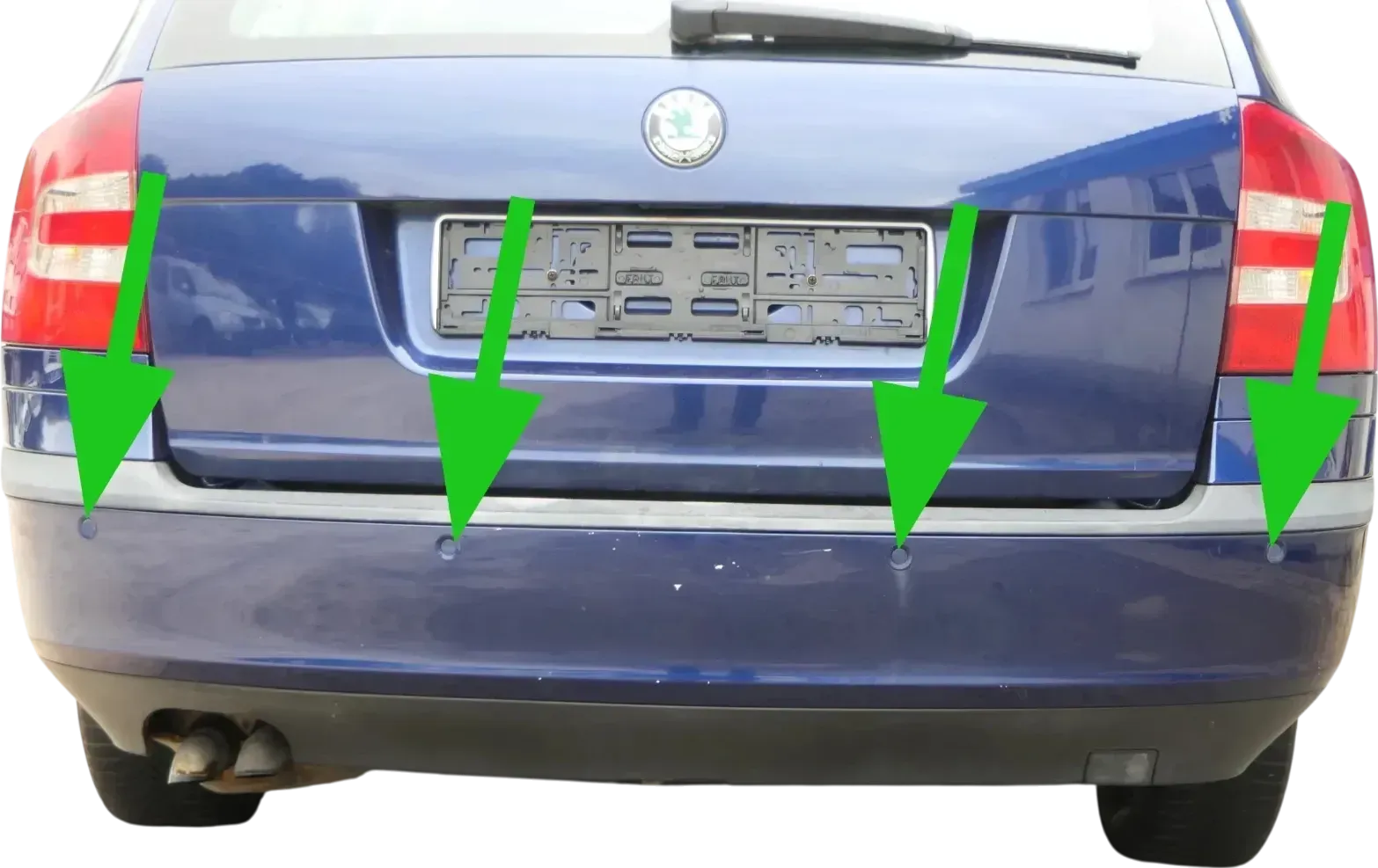 4x Skoda Ocatvia 1Z Leitungssatz Einparkhilfe mit Gebern PDC Parkhilfe blau LF5Q - Bild 1