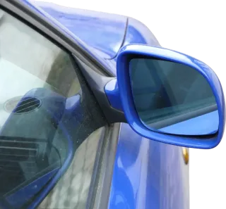 Audi A4 B5 Spiegel Außenspiegel rechts elektrisch blau LZ5M Glas Kappe - Bild 1