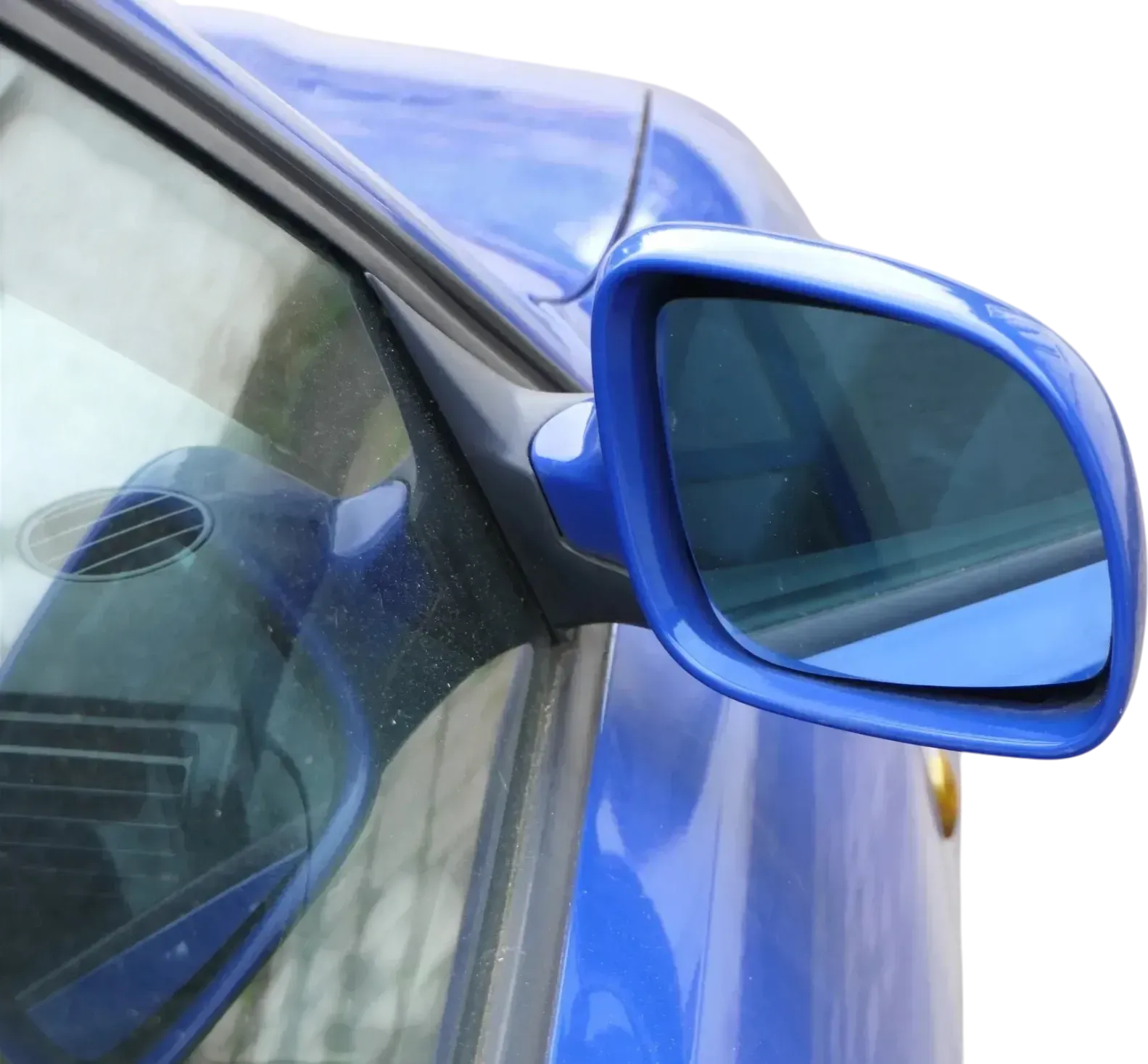 Audi A4 B5 Spiegel Außenspiegel rechts elektrisch blau LZ5M Glas Kappe - Bild 1