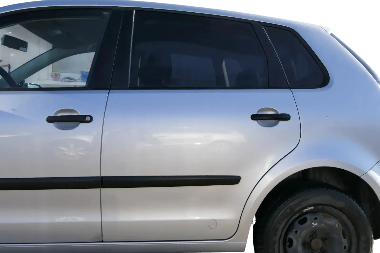 VW Polo 9N 9N3 Tür hinten links 4/5-Türer grau silber LA7W -ohne Anbauteile - Bild 1
