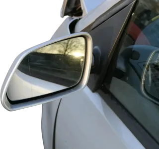 VW Polo 9N 9N3 mechanisch Spiegel Außenspiegel links vorne grau LA7R Blinker - Bild 2