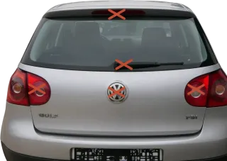 VW Golf 5 V Heckklappe hinten Kofferraumklappe mit Scheibe silber grau LA7W Sil - Bild 1