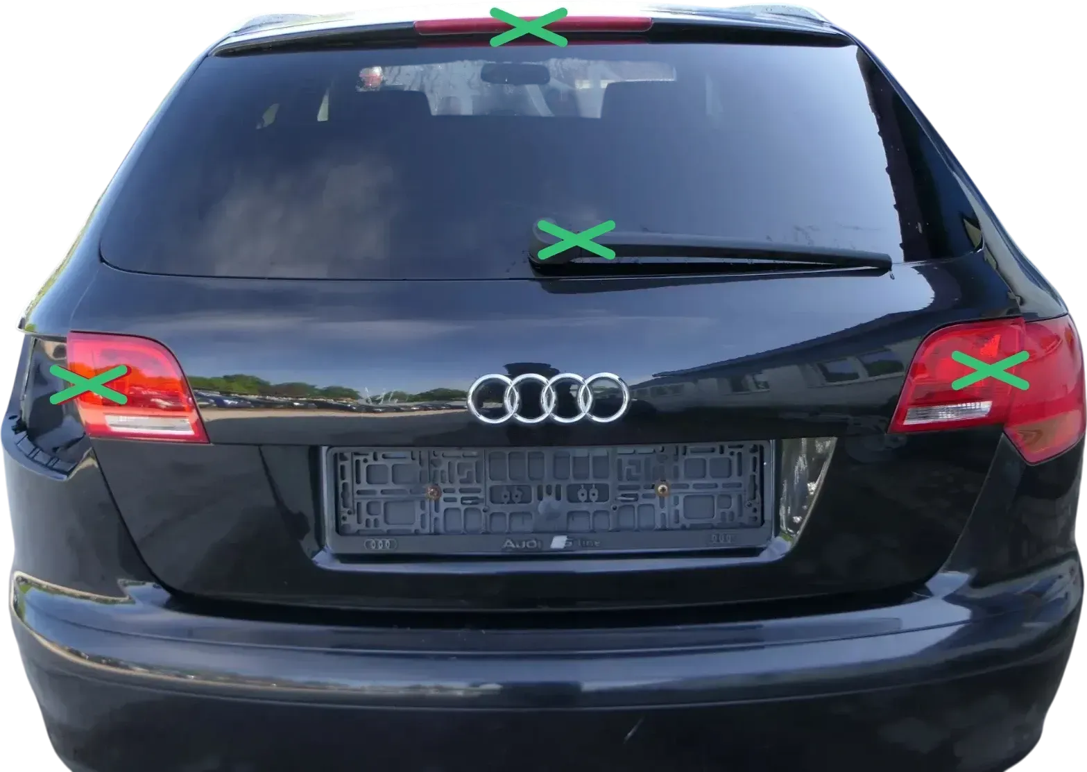 Audi A3 8P 4/5-Türer Heckklappe Klappe hinten schwarz LZ9Y Scheibe - Bild 1