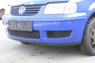VW Polo 6N2 Stoßstange vorne Frontstoßstange Stoßfänger blau LA5C surfblue+Grill - Bild 4