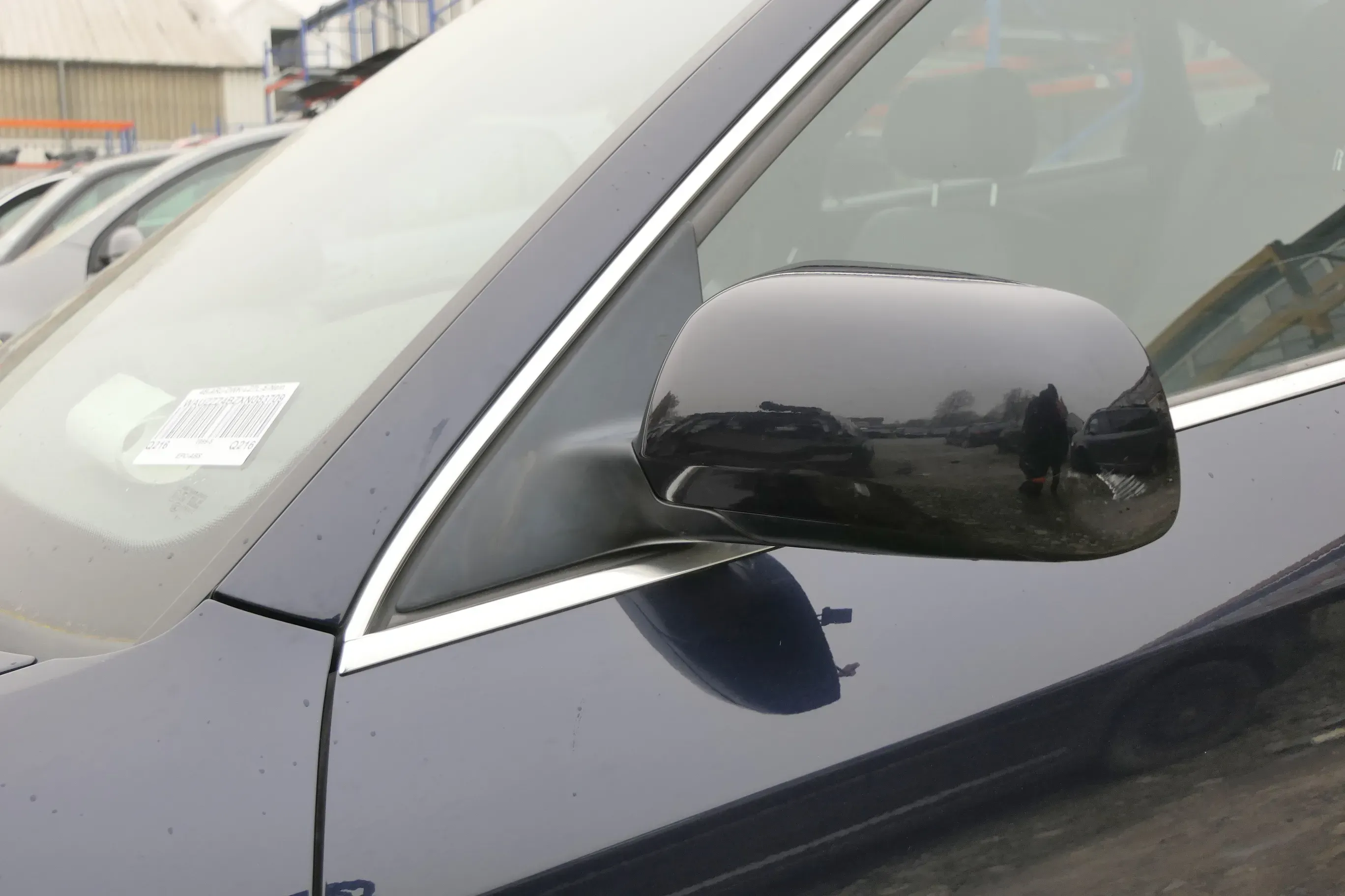 Audi A6 4B Spiegel Außenspiegel links elektrisch blau LZ5L automatisch abblendba - Bild 1