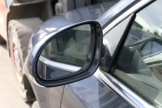 VW Passat 3C elektrischer Spiegel Außenspiegel links Glas Blinke blau grau LC5F - Bild 2