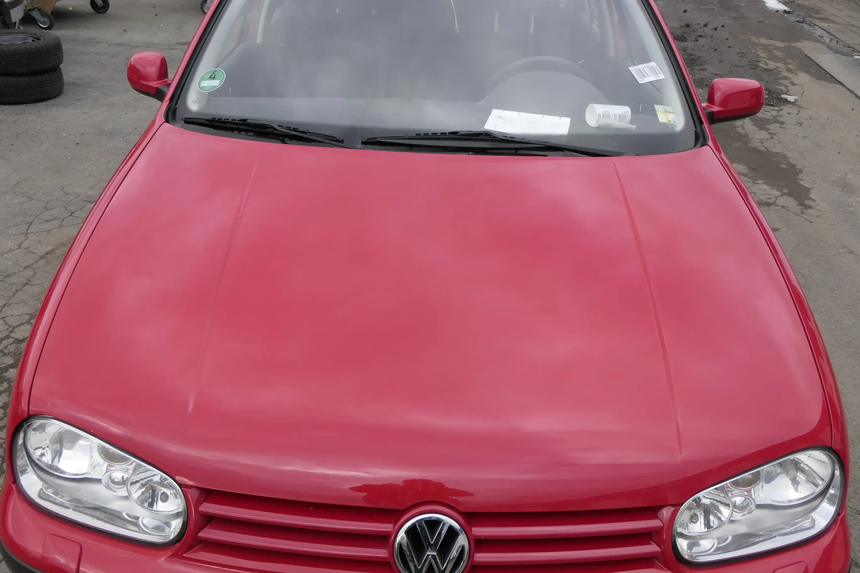 VW Golf 4 Motorhaube Haube Klappe vorne rot LY3D - Bild 1