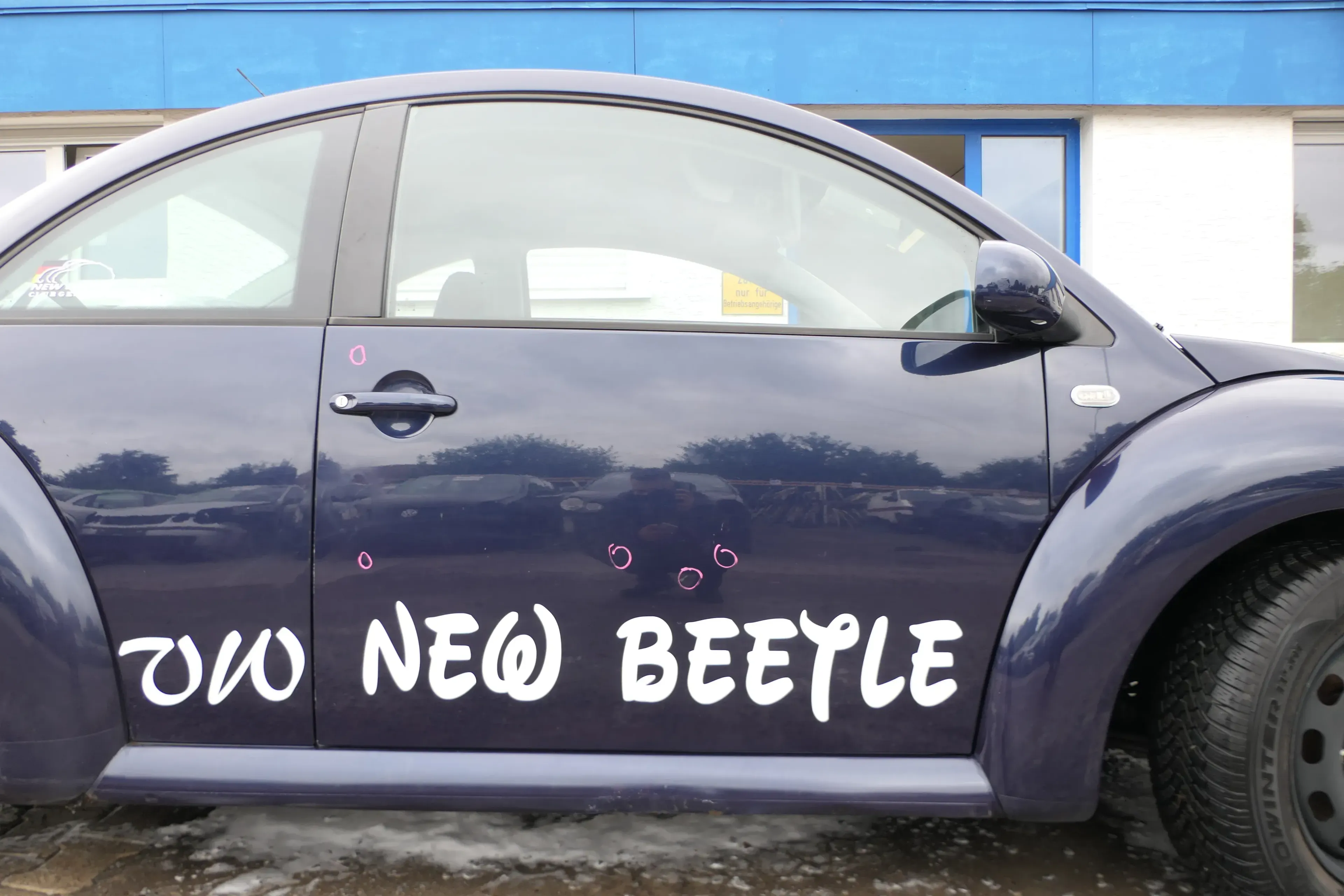 VW New Beetle 1C 9C Tür vorne rechts Beifahrertür blau LG5T -OHNE Anbauteil - Bild 1