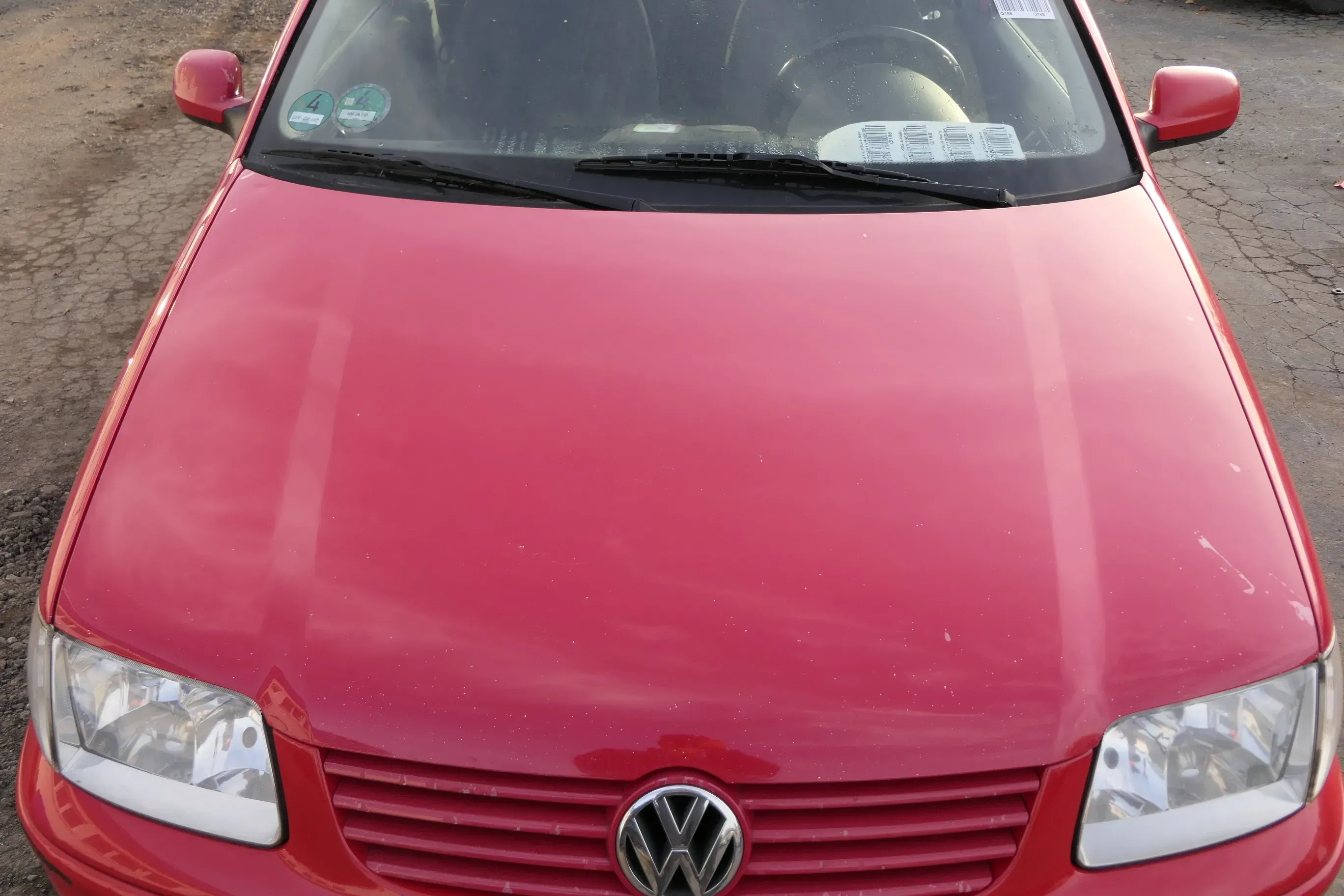 VW Polo 6N2 Motorhaube Haube vorne Klappe rot LP3G - Bild 1